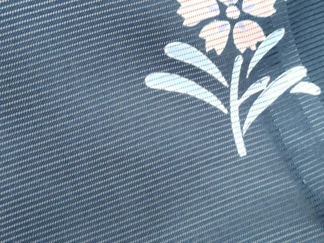 平和屋着物*夏物 小紋 絽 草花文 洗える着物 CABK0494th