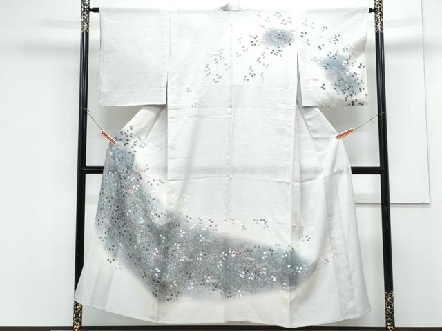 平和屋着物*夏物 訪問着 変わり絽 草花文 暈し染め 正絹 逸品 CABK0507th