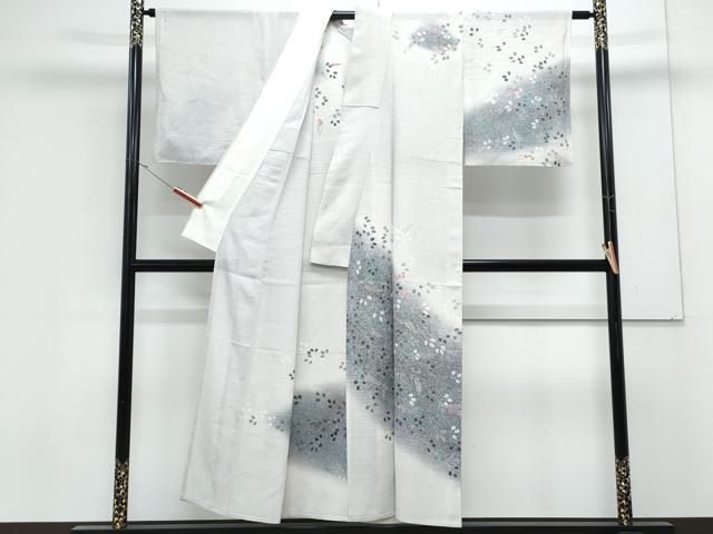 平和屋着物*夏物 訪問着 変わり絽 草花文 暈し染め 正絹 逸品 CABK0507th