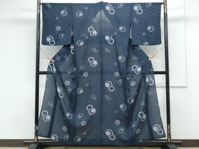 平和屋着物*夏物 小紋 絽 吉祥丸文 正絹 逸品 CABK0526th