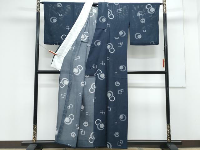 平和屋着物*夏物 小紋 絽 吉祥丸文 正絹 逸品 CABK0526th