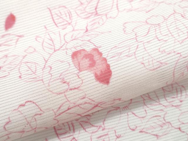 平和屋着物*夏物 小紋 絽 草花文 正絹 逸品 CABK0530th