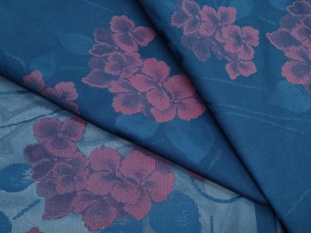 平和屋着物*夏物 小紋 紗 草花文 正絹 逸品 CABK0531th