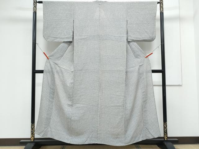 平和屋着物*夏物 小紋 絽 菱吉祥文 正絹 逸品 CABK0532th
