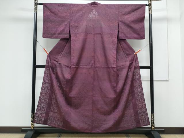 平和屋着物*夏物 小紋 紗 草花文 暈し染め 正絹 逸品 CABK0533th