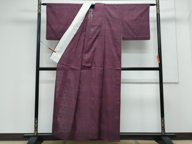 平和屋着物*夏物 小紋 紗 草花文 暈し染め 正絹 逸品 CABK0533th