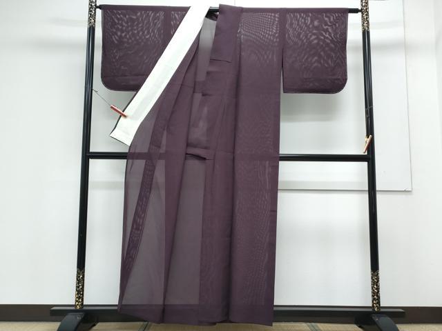 平和屋着物*夏物 色無地 絽 黒鷲色 正絹 逸品 CABK0553th