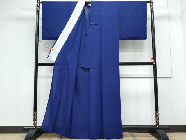平和屋着物*夏物 色無地 絽 紺青色 正絹 逸品 CABK0557th