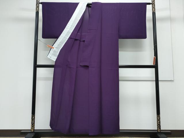 平和屋着物*夏物 色無地 絽 紫紺色 正絹 逸品 CABK0558th