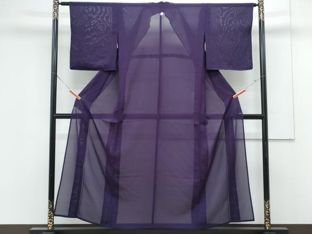 平和屋着物*夏物 色無地 絽 葡萄色 正絹 逸品 CABK0560th