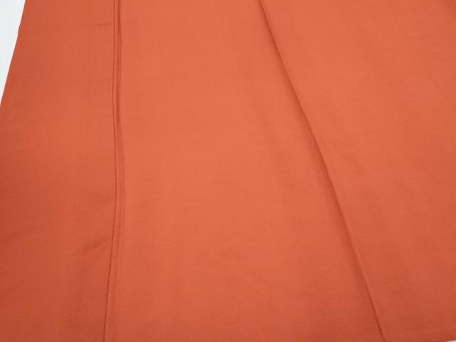 平和屋着物*夏物 色無地 絽縮緬 樺色 正絹 逸品 CABK0570th