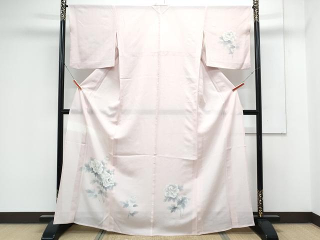 平和屋着物*夏物 訪問着 絽 草花文 暈し染め 正絹 逸品 CABK0573th