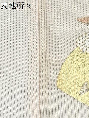 平和屋着物*夏物 千切屋治兵衛 訪問着 縦絽 短冊花文 金彩 正絹 逸品 CABK0586th