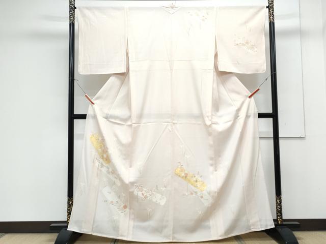 平和屋着物*夏物 千切屋治兵衛 訪問着 縦絽 短冊花文 金彩 正絹 逸品 CABK0586th