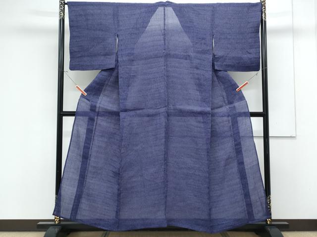 平和屋着物*夏物 本場小千谷ちぢみ 縞 麻 逸品 CABK0588th