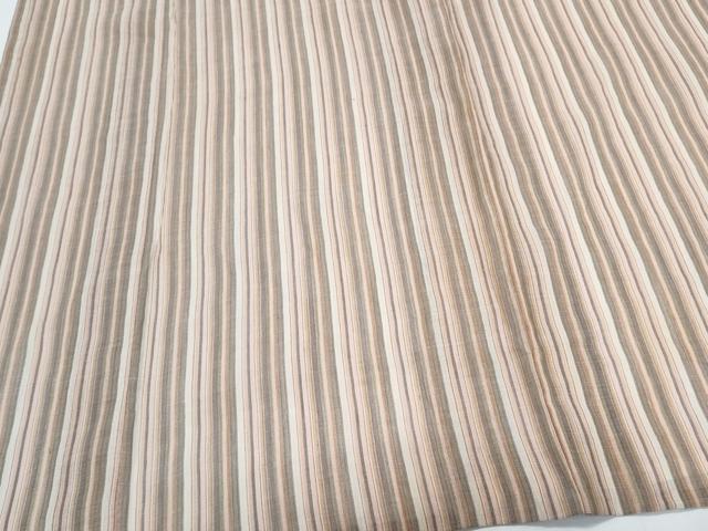 平和屋着物*夏物 本場小千谷ちぢみ 縞 麻 逸品 CABK0589th