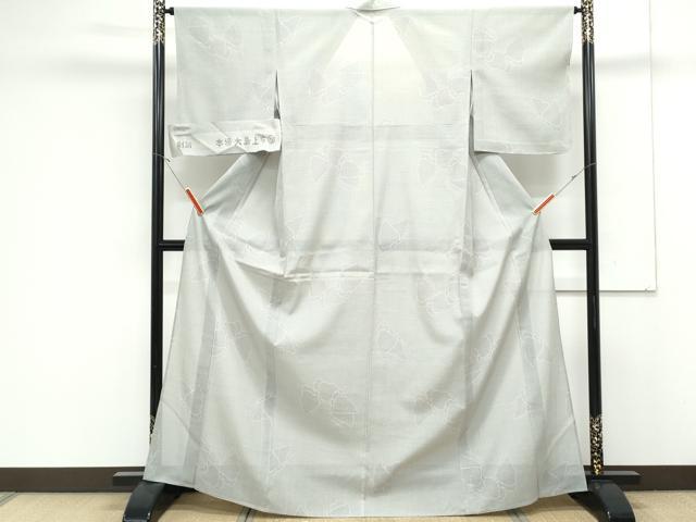 平和屋着物*夏物 本場大島紬上布 150亀甲 舞蝶文 加納別誂 反端付き 正絹 逸品 未使用 CABK0594th