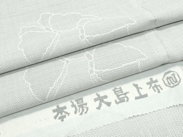 平和屋着物*夏物 本場大島紬上布 150亀甲 舞蝶文 加納別誂 反端付き 正絹 逸品 未使用 CABK0594th