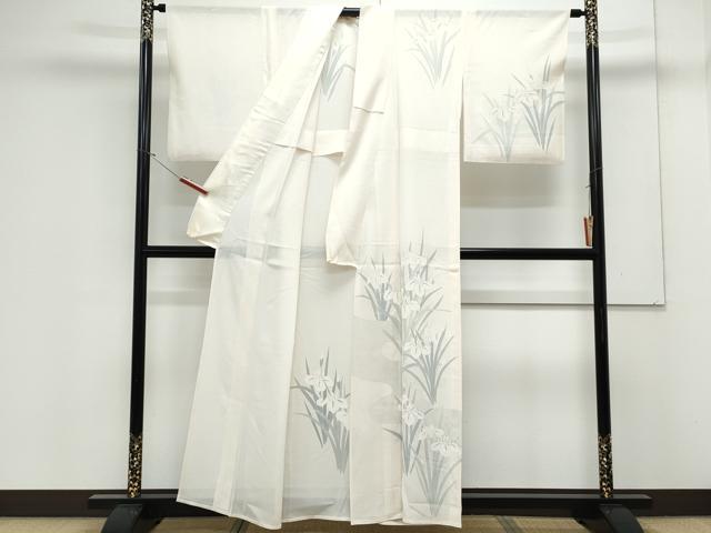 平和屋着物*夏物 訪問着 絽 流水花文 正絹 逸品 CABK0596th
