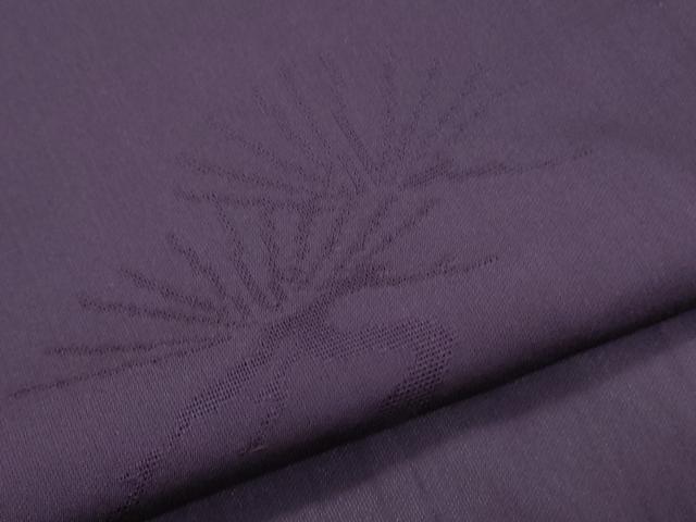 平和屋着物*夏物 色無地 松文紗 深紫色 正絹 逸品 CABK0600th