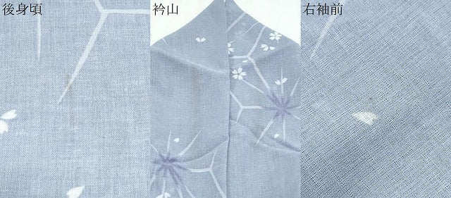 平和屋着物*夏物 小紋 紗 麻の葉舞桜文 やまと誂製 洗える着物 CABK0630th