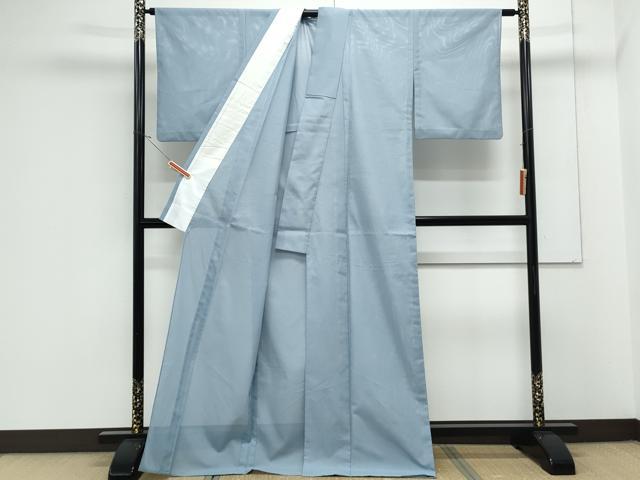 平和屋着物*夏物 色無地 絽 白藍色 洗える着物 CABK0633th