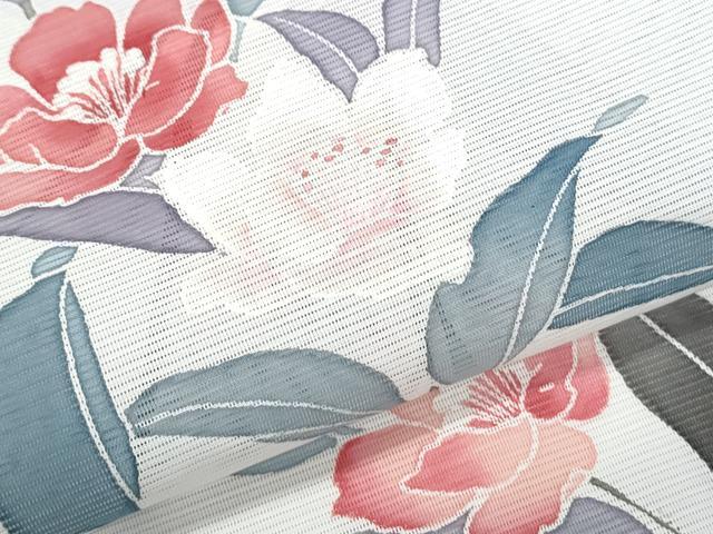 平和屋着物*夏物 訪問着 絽 草花文 暈し染め 洗える着物 CABK0639th