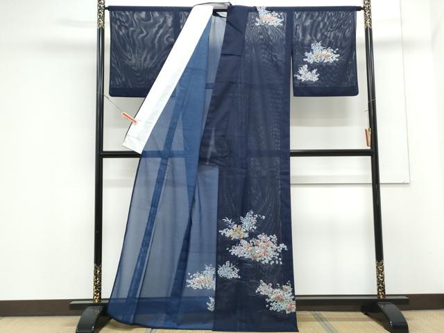 平和屋着物*夏物 訪問着 絽 草花文 洗える着物 CABK0643th