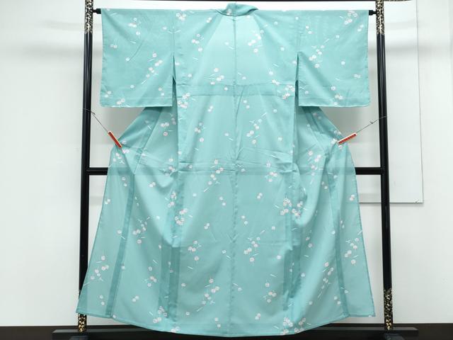 平和屋着物*夏物 小紋 絽 糸巻き文 洗える着物 CABK0654th