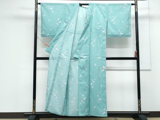 平和屋着物*夏物 小紋 絽 糸巻き文 洗える着物 CABK0654th