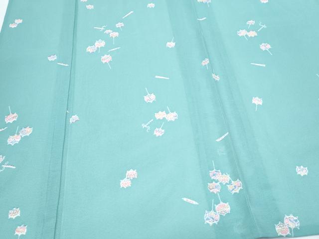 平和屋着物*夏物 小紋 絽 糸巻き文 洗える着物 CABK0654th