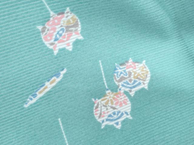 平和屋着物*夏物 小紋 絽 糸巻き文 洗える着物 CABK0654th