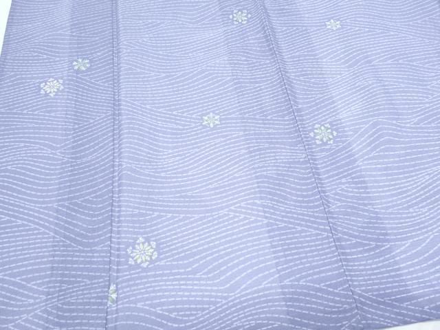 平和屋着物*夏物 小紋 絽 雪の結晶 洗える着物 CABK0659th