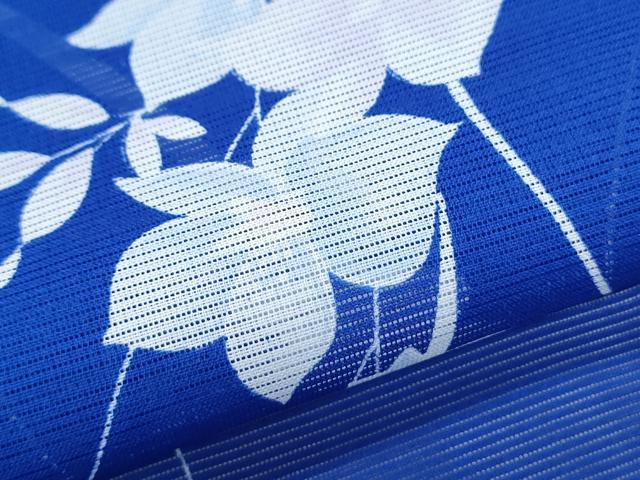 平和屋着物*夏物 小紋 絽 草花文 洗える着物 CABK0669th