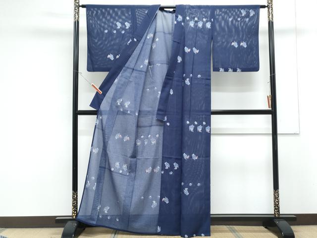 平和屋着物*夏物 小紋 絽 成り物 洗える着物 CABK0675th