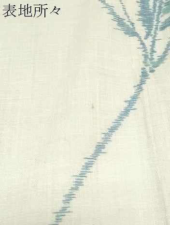 平和屋着物*夏物 小紋 紗 草葉文 CABK0679th