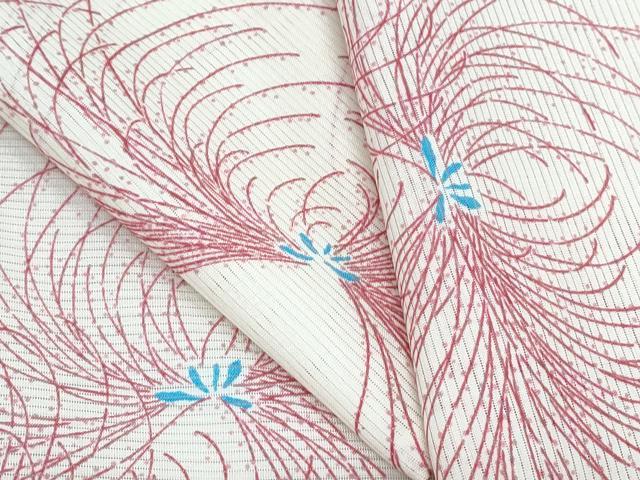 平和屋着物*夏物 小紋 絽 乱菊 洗える着物 CABK0682th