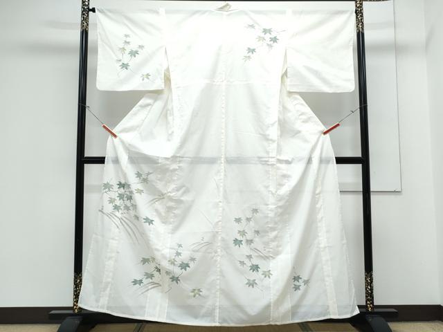 平和屋着物*夏物 訪問着 絽 楓文 洗える着物 CABK0695th