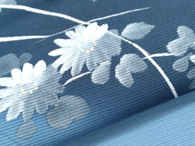 平和屋着物*夏物 訪問着 絽 手書き 草花文 暈し染め 金銀彩 正絹 逸品 CABK0717th