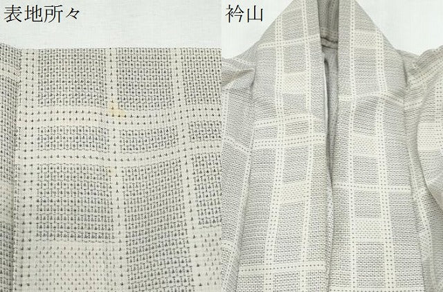 平和屋着物*夏物 大島紬 夏大島 白大島 150亀甲 吉祥間道 正絹 逸品 CABK0719th