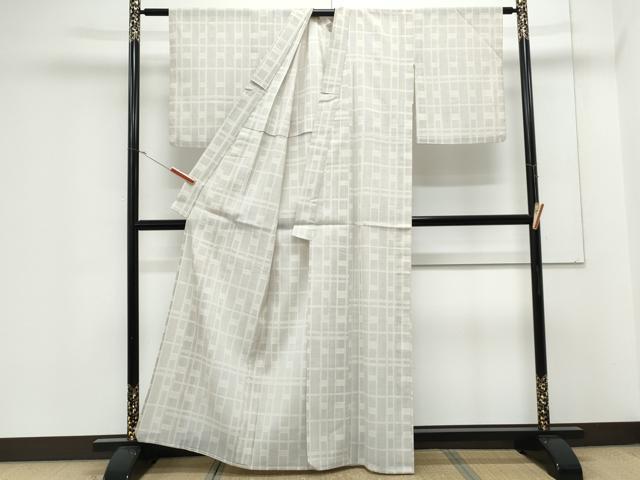 平和屋着物*夏物 大島紬 夏大島 白大島 150亀甲 吉祥間道 正絹 逸品 CABK0719th