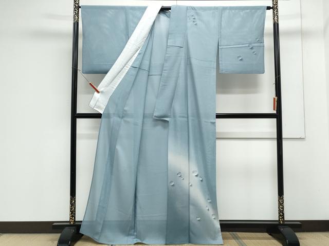 平和屋着物*夏物 訪問着 紋紗 作家物 手書き 雫 暈し染め 正絹 逸品 CABK0725th