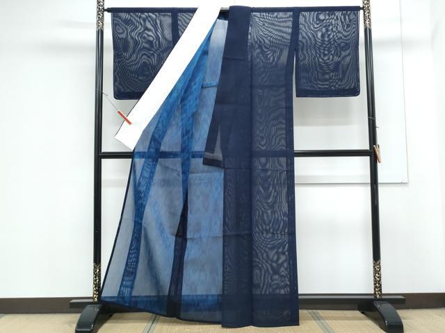 平和屋着物*夏物 小紋 二重紗 霞文 正絹 逸品 CABK0729th