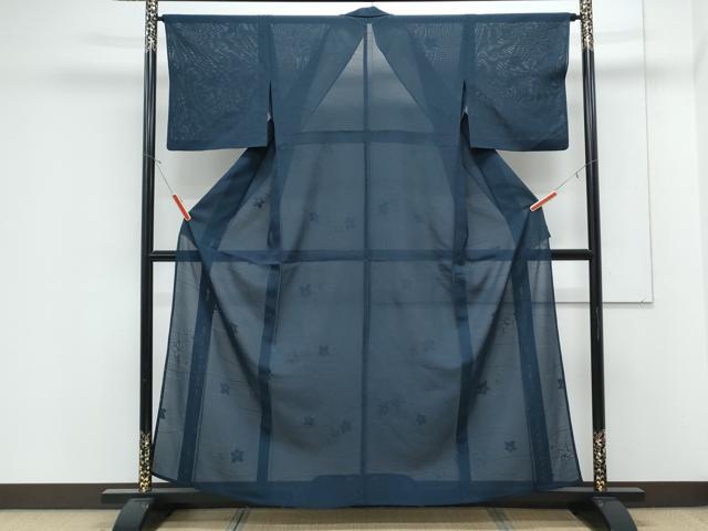 平和屋着物*夏物 色無地 絽 草花紋紗 褐返色 正絹 逸品 CABK0731th