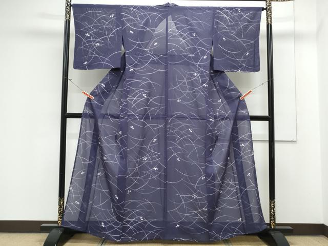 平和屋着物*夏物 小紋 絽 芝草文 正絹 逸品 CABK0736th