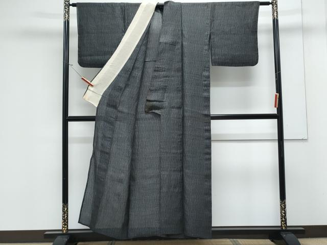 平和屋着物*夏物 夏物 石川県指定無形文化財 能登上布 本麻手織上布 菱吉祥文 麻 逸品 CABK0740th