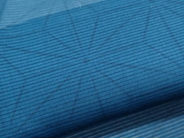 平和屋着物*夏物 小紋 絽 麻の葉文様 洗える着物 CABK0763th