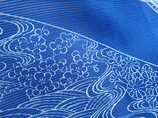 平和屋着物*夏物 訪問着 絽 短冊絵皿花文 金彩 洗える着物 CABK0771th
