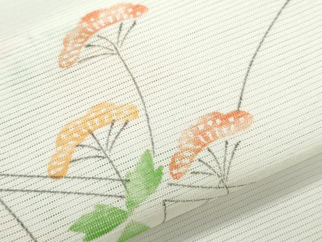 平和屋着物*夏物 小紋 絽 草花文 洗える着物 CABK0774th