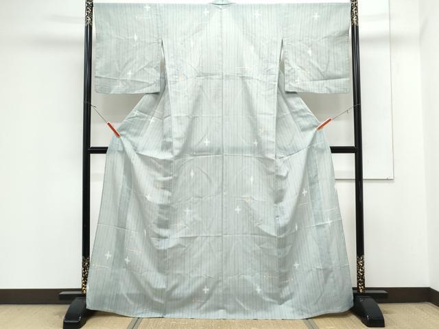 平和屋着物*夏物 小紋 紗 琉球絣文様 洗える着物 CABK0783th